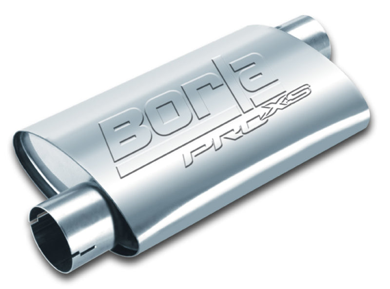 Borla Universal Pro-XS Muffler Oval 3in Inlet/Outlet Offset/Offset Not