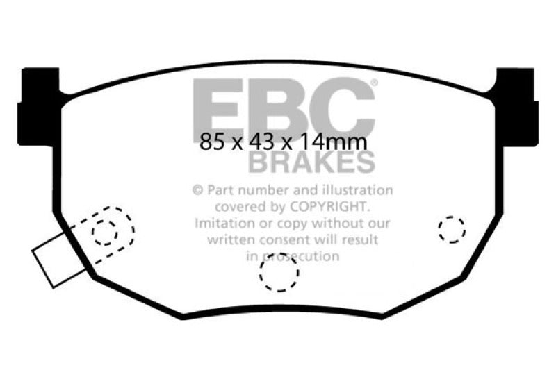 EBC 99-01 Hyundai Elantra 2.0 Greenstuff Rear Brake Pads