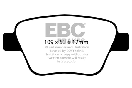 EBC 10-13 Audi A3 2.0 Turbo (Bosch rear caliper) Yellowstuff Rear Brak