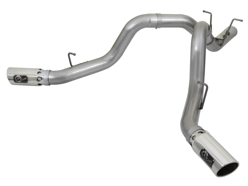aFe Large Bore-HD 4in 409-SS DPF-Back Exhaust w/Dual Polished Tips 201