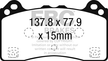 EBC 2016-2017 Ford Focus RS Front Greenstuff Brake Pads