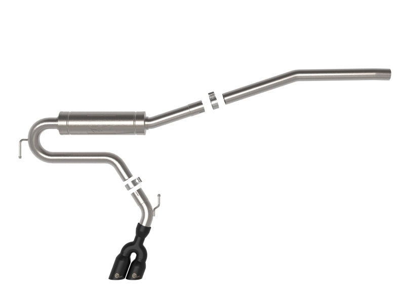 aFe Rebel Series 2.5in 409 SS Cat-Back Exhaust w/ Black Tip 2022 Ford 