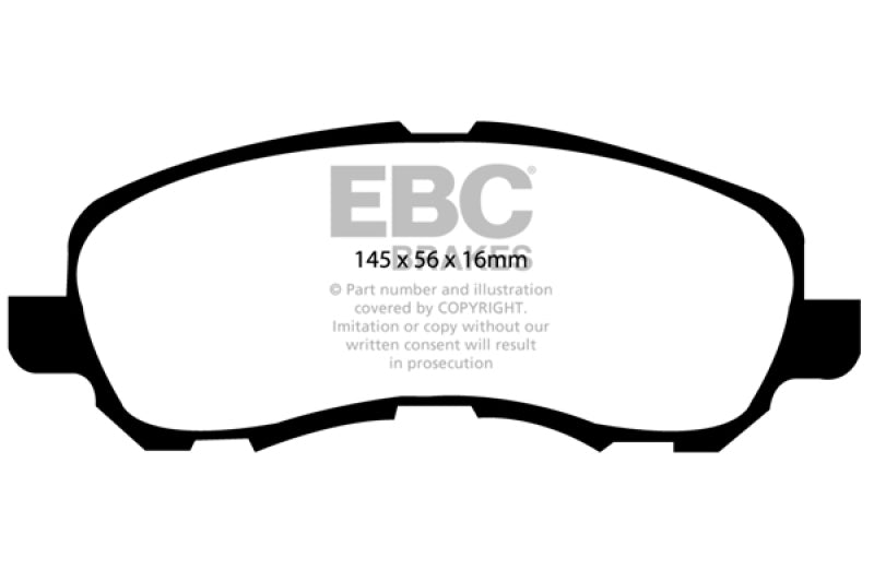 EBC 11-14 Chrysler 200 2.4 Yellowstuff Front Brake Pads
