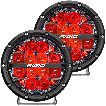 Rigid Industries 360-Series 6in LED Off-Road Spot Beam - Red Backlight - Rigid Industries