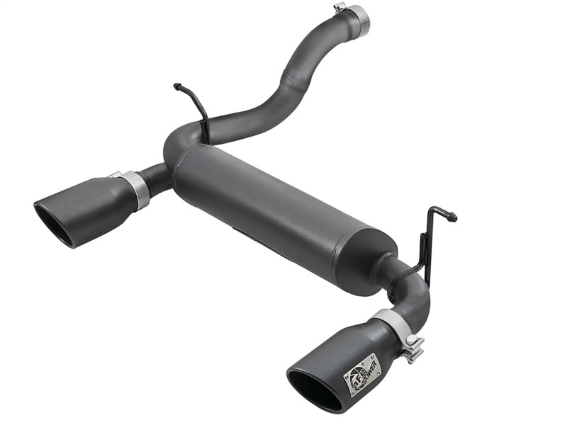 aFe Rebel Series 2.5in 409 SS Axle-Back Exhaust w/ Black Tips 2018+ Je