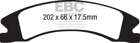 EBC 15+ Cadillac Escalade Ext/Esv 6.2 2WD Yellowstuff Front Brake Pads