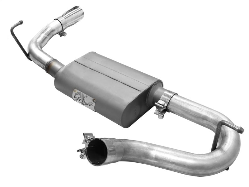 aFe Scorpion 2-1/2in Alum Steel Axle-Back Exhaust w/Polished Tip 07-18
