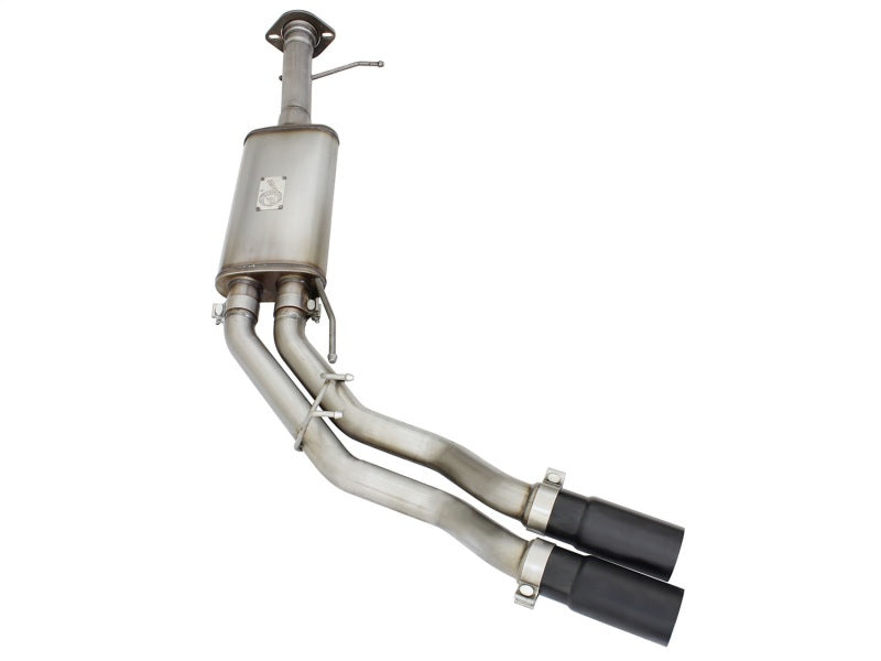 aFe Rebel Series Exhaust SS Front Side Exit CB w/ Black Tips 10-14 For