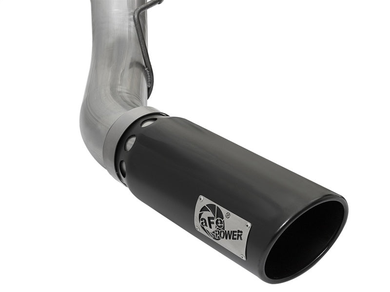 aFe Large Bore-HD 5in DPF Back 409 SS Exhaust System w/Black Tip 2017 