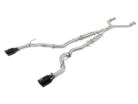 aFe Takeda 2.5in 304 SS Cat-Back Exhaust System w/ Black Tips 16-18 In