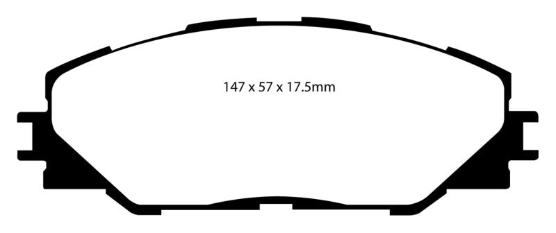 EBC 09-10 Pontiac Vibe 2.4 2WD Yellowstuff Front Brake Pads