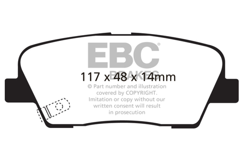 EBC 06-09 Hyundai Entourage 3.8 Yellowstuff Rear Brake Pads