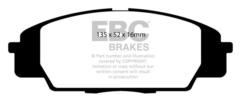 EBC 07-11 Acura CSX (Canada) 2.0 Type S Bluestuff Front Brake Pads