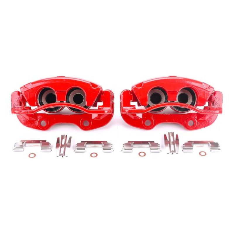 Power Stop 02-06 Cadillac Escalade Rear Red Calipers w/Brackets - Pair - PowerStop