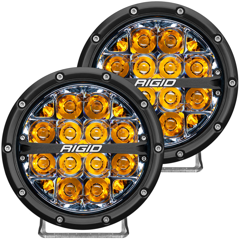 Rigid Industries 360-Series 6in LED Off-Road Spot Beam - Amber Backlig - Rigid Industries
