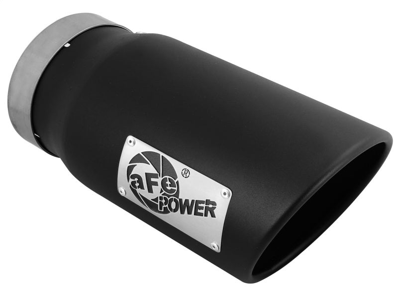 aFe Diesel Exhaust Tip Bolt On Black 5in Inlet x 6in Outlet x 12in Lon