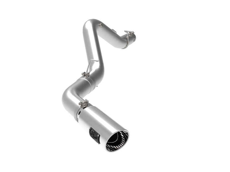 aFe Large Bore-HD 5 IN 409 SS DPF-Back Exhaust System w/Polished Tip 2