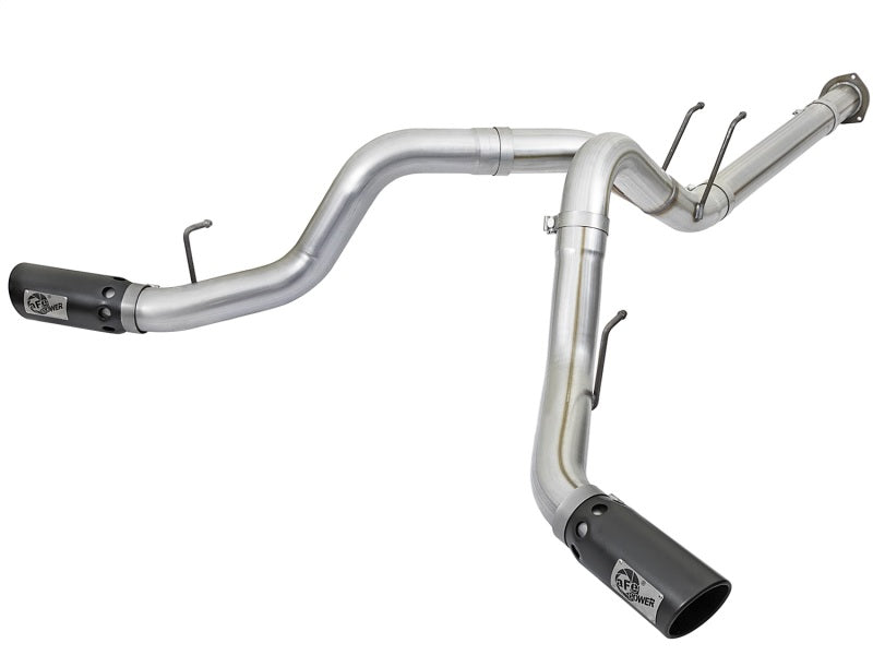 aFe ATLAS 4in DPF-Back Alum Steel Exhaust System w/Black Tip 2017 Ford
