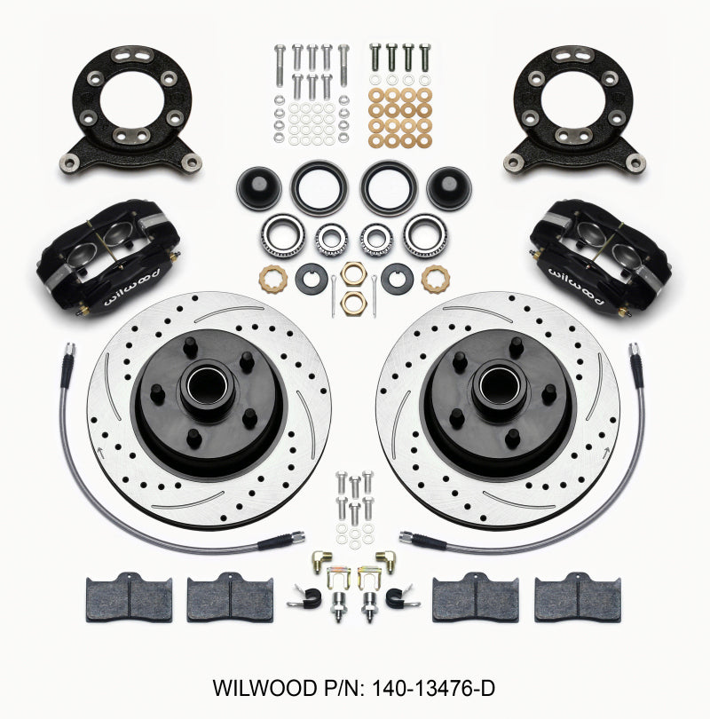 Wilwood Forged Dynalite-M Front Kit 11.30in 1 PC Rotor&Hub-Drill 65-69