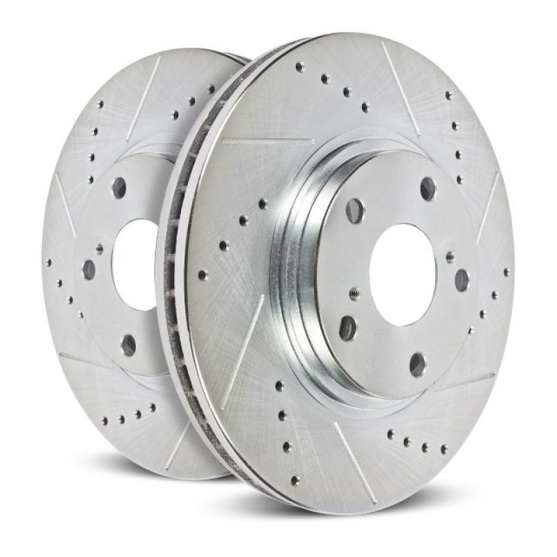 Power Stop 94-01 Ford Mustang Front Evolution Drilled & Slotted Rotors
