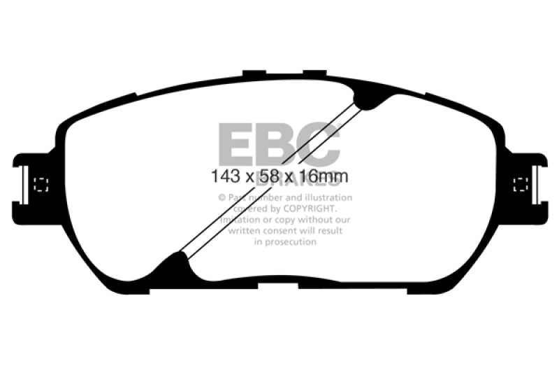 EBC 10 Toyota Sienna 2.7 Greenstuff Front Brake Pads