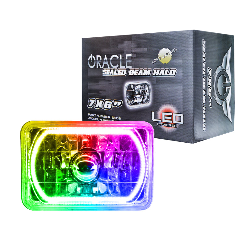 Oracle Pre-Installed Lights 7x6 IN. Sealed Beam - ColorSHIFT Halo