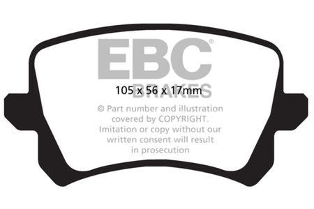EBC 15+ Audi Q3 2.0 Turbo Yellowstuff Rear Brake Pads