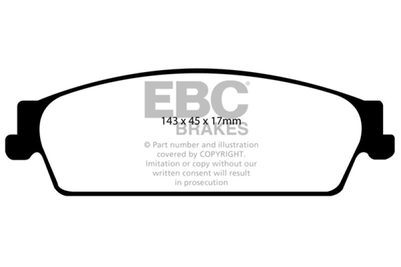 EBC 09-14 Cadillac Escalade 6.0 Hybrid Extra Duty Rear Brake Pads