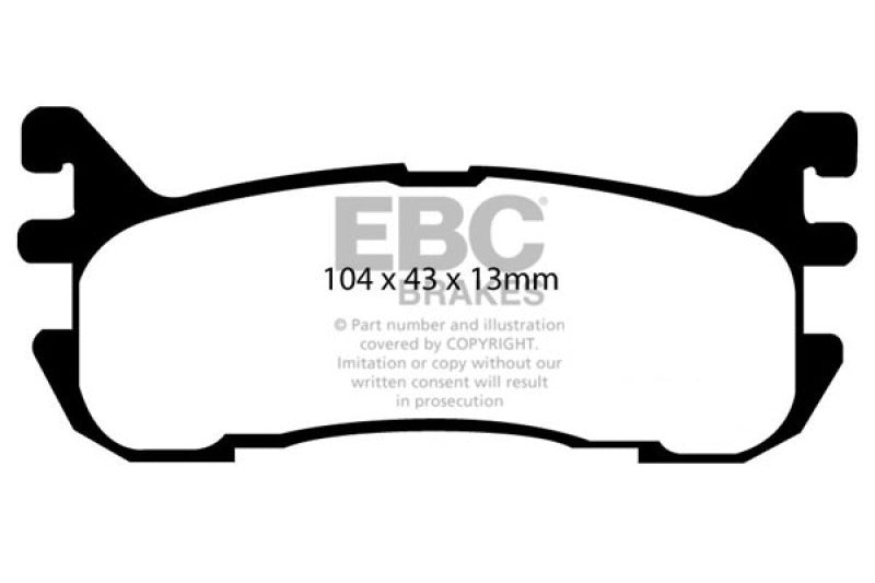 EBC 97-02 Ford Escort 2.0 Yellowstuff Rear Brake Pads
