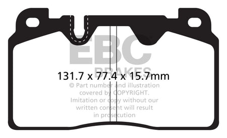 EBC 12+ Audi Q5 2.0 Turbo (Brembo) Redstuff Front Brake Pads