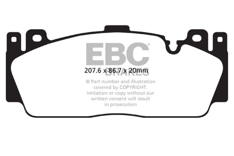 EBC 12+ BMW M5 4.4 Twin Turbo (F10) Yellowstuff Front Brake Pads