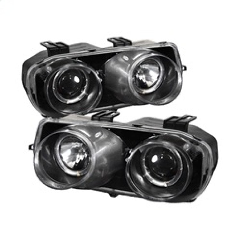 Spyder Acura Integra 94-97 Projector Headlights LED Halo -Black High H