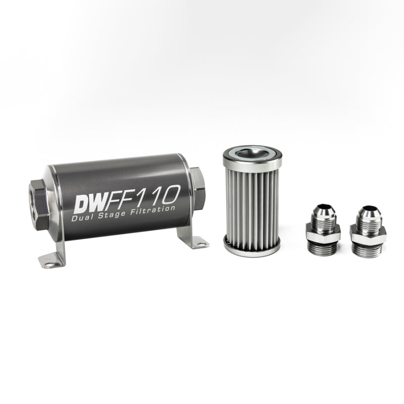 DeatschWerks Stainless Steel 8AN 5 Micron Universal Inline Fuel Filter