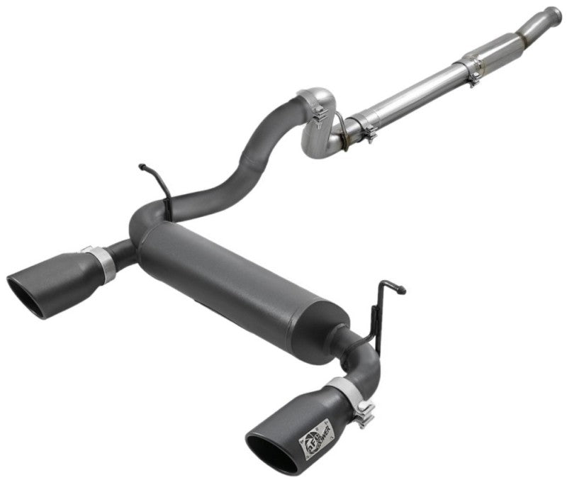 aFe Rebel Series 409 Stainless Steel Cat-Back Exhaust 18-21 Jeep Wrang