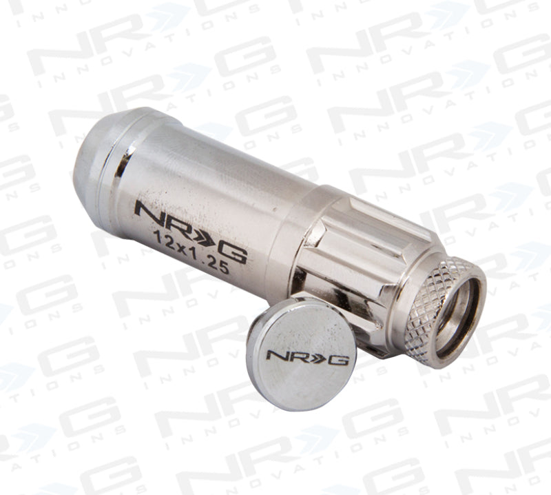 NRG 700 Series M12 X 1.25 Steel Lug Nut w/Dust Cap Cover Set 21 Pc w/L