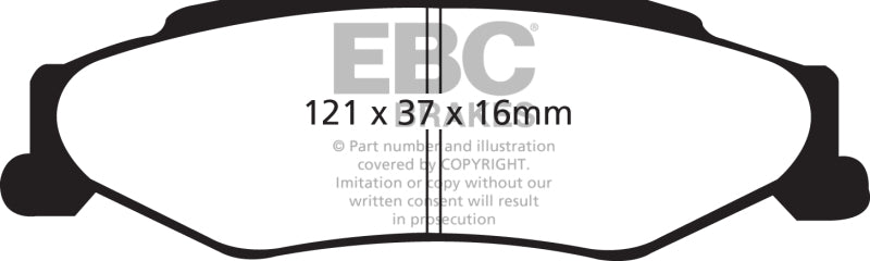 EBC 03-04 Cadillac XLR 4.6 Bluestuff Rear Brake Pads