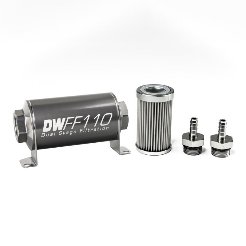 DeatschWerks Stainless Steel 5/16in 10 Micron Universal Inline Fuel Fi