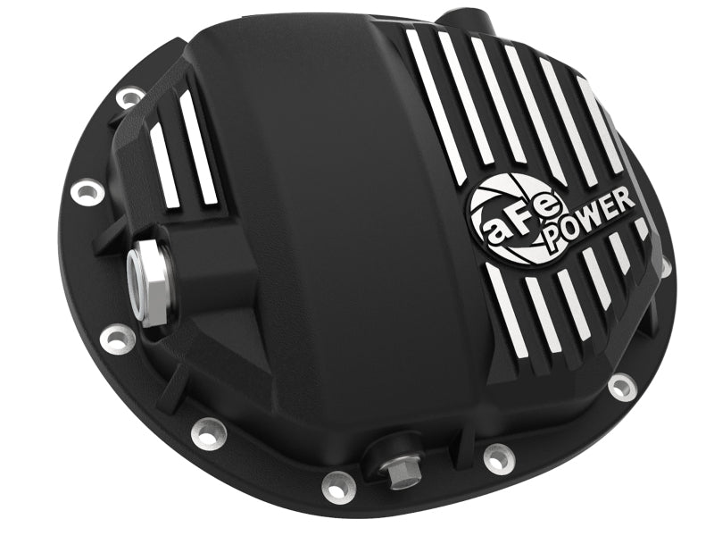 aFe Power Pro Series AAM 9.5/9.76 Rear Diff Cover Black w/Mach Fins 14