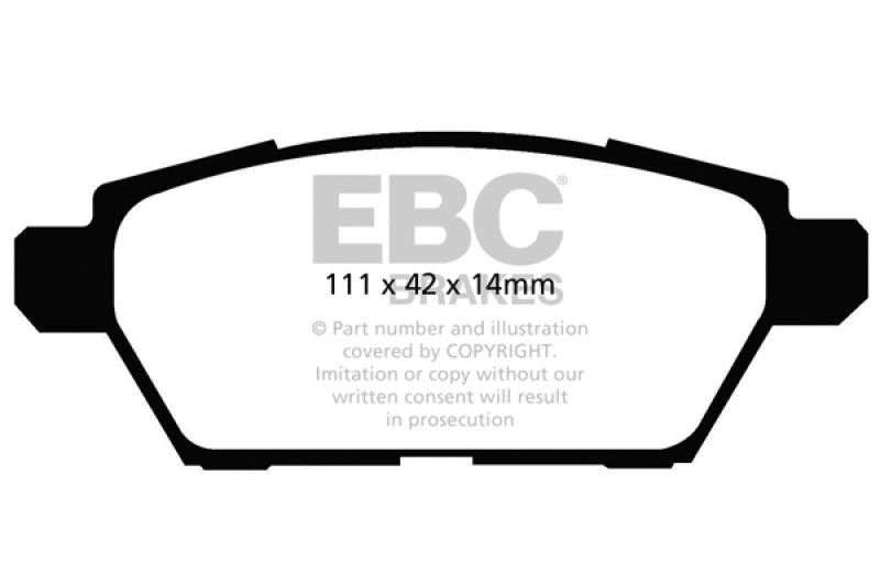 EBC 06-09 Ford Fusion 2.3 Yellowstuff Rear Brake Pads
